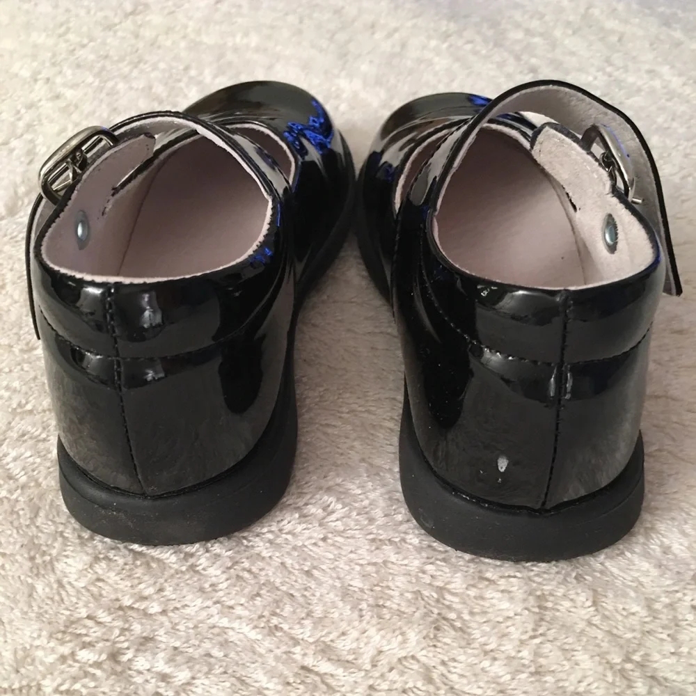 Black Patent Italian Leather Mary Janes sz 6.5